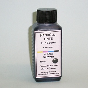 100 ml Tinta Preta para Epson T0481 T0801