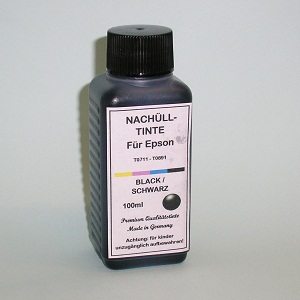 100 ml Tinta Preta para Epson T0711 T0891