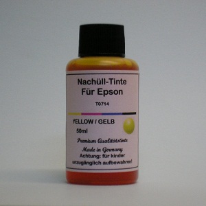 50 ml Tinta Amarela para Epson T0714 T0894