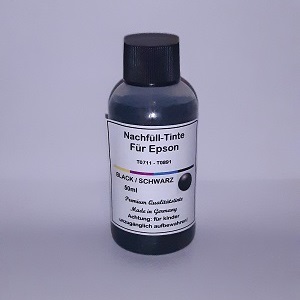 50 ml Tinta Preta para Epson T0711 T0891