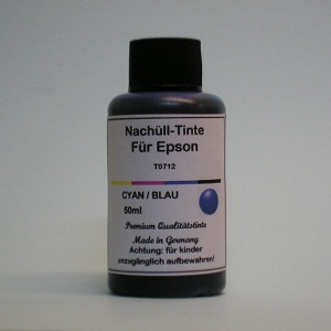 50 ml Tinta Ciano para Epson T0712 T0892