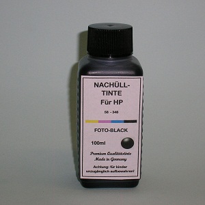100 ml Tinta Preta Foto para HP 58 348