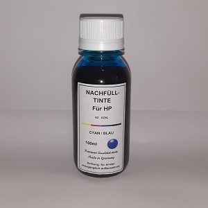 100 ml Tinta Ciano para HP 62 62XL