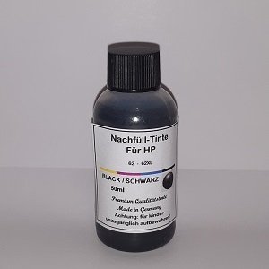 50 ml Tinta Preta para HP 62 62XL